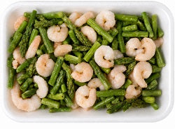 PREPARATO ASPARAGI E GAMBERI VASSOIO  CF DA 500 GR